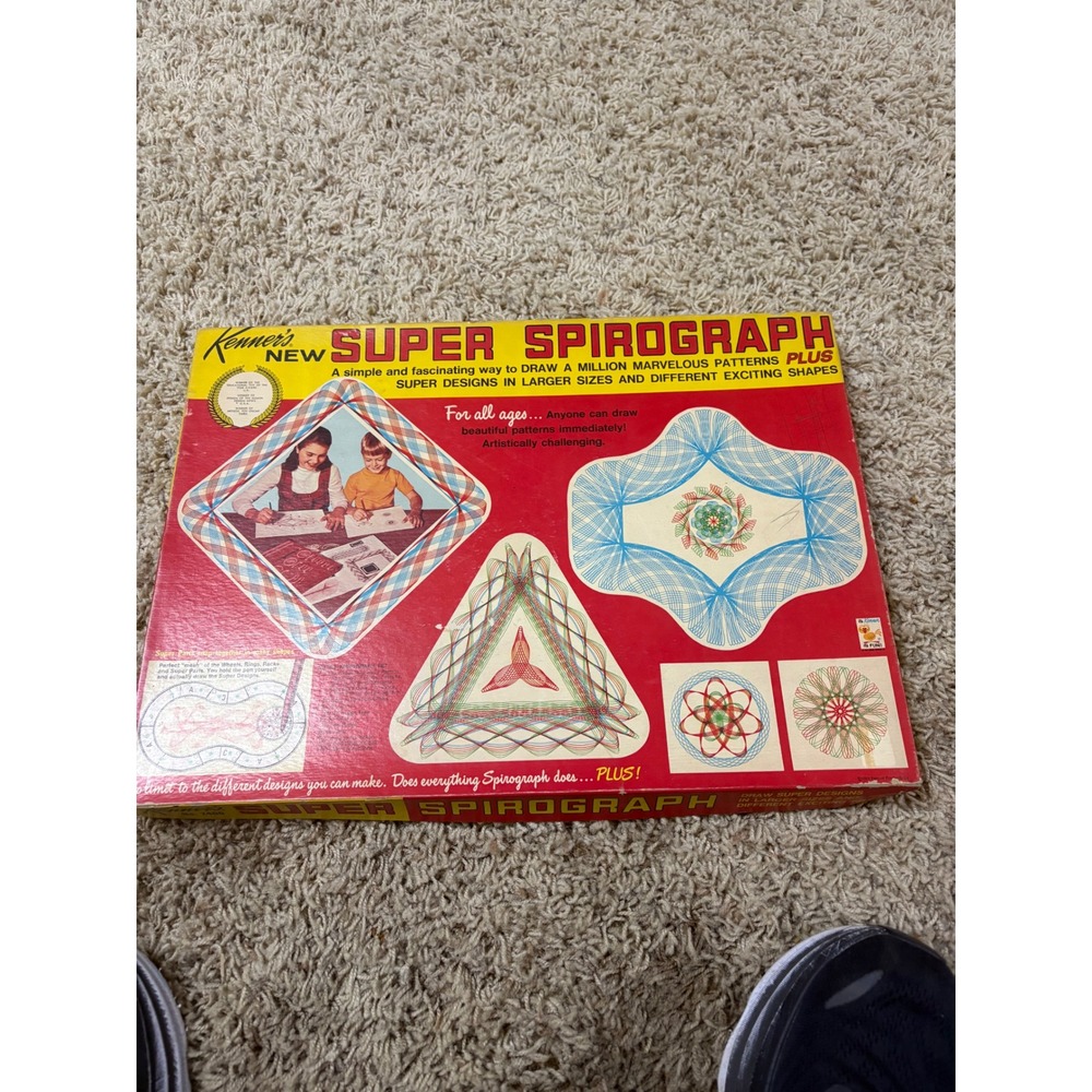 Vintage 1969 Kenner New Super Spirograph Set No 401 Drawing Toy Complete Boxed